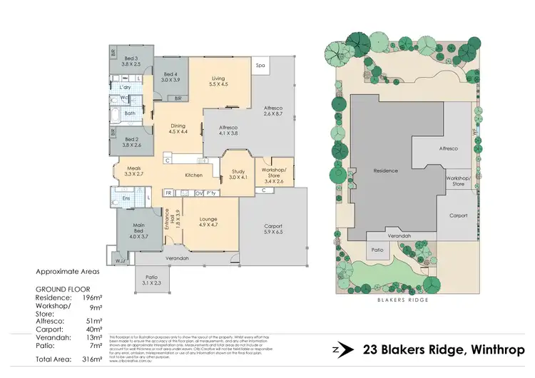 Floorplan of Homely house listing, 23 Blakers Ridge, Winthrop WA 6150