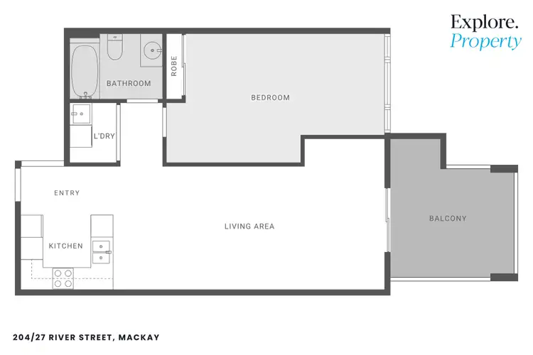 Floorplan of Homely apartment listing, 204/27 River Street, Mackay QLD 4740
