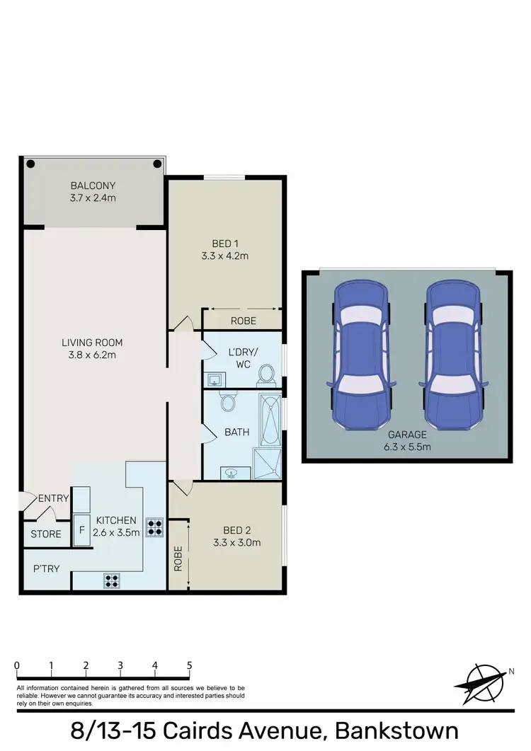 Floorplan of Homely unit listing, 8/13-15 Cairds Avenue, Bankstown NSW 2200
