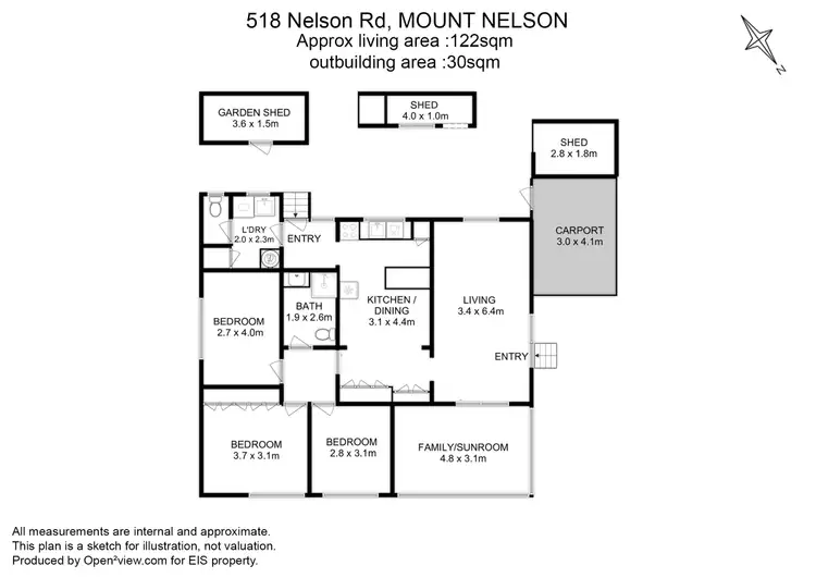 Floorplan of Homely house listing, 518 Nelson Road, Mount Nelson TAS 7007