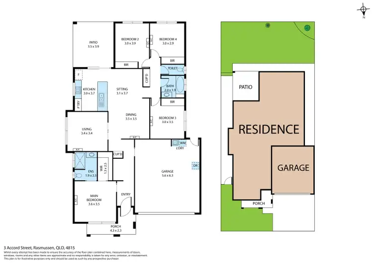 Floorplan of Homely house listing, 3 Accord Street, Rasmussen QLD 4815