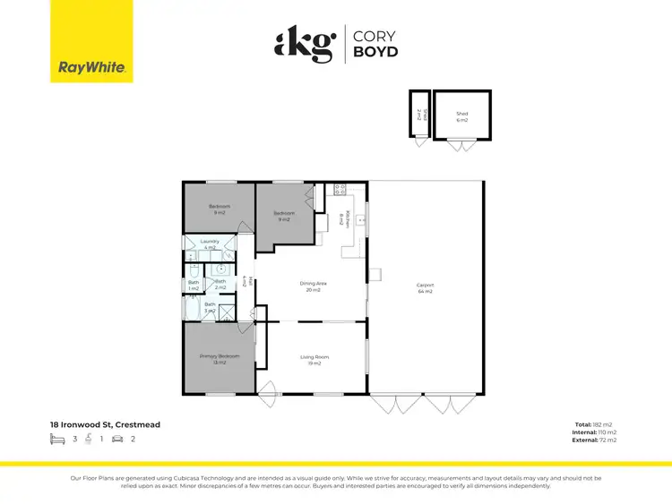 Floorplan of Homely house listing, 18 Ironwood Street, Crestmead QLD 4132