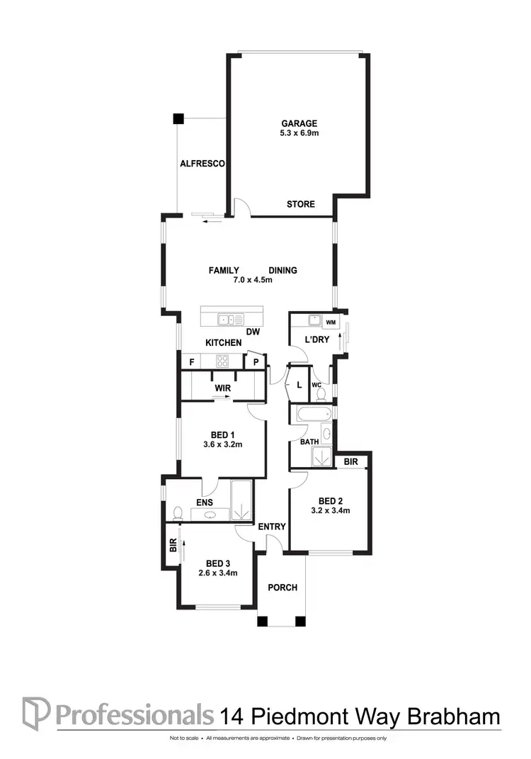 Floorplan of Homely house listing, 14 Piedmont Way, Brabham WA 6055