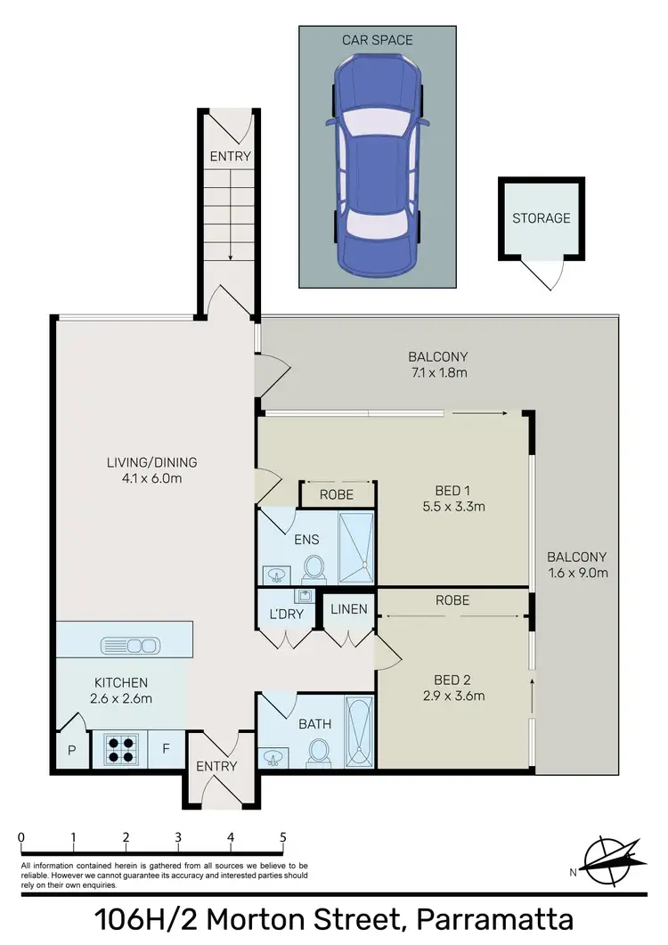 Floorplan of Homely apartment listing, 106H/2 Morton Street, Parramatta NSW 2150