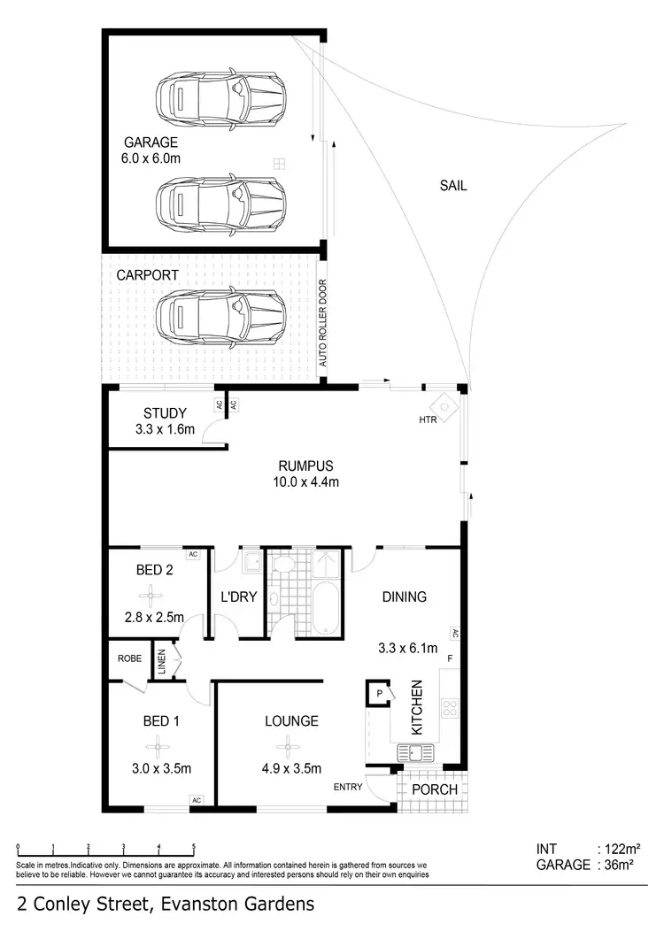 Floorplan of Homely house listing, 2 Conley Street, Evanston Gardens SA 5116