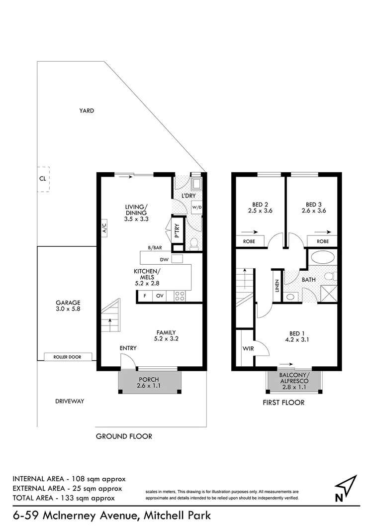 Floorplan of Homely townhouse listing, 6/59 McInerney Avenue, Mitchell Park SA 5043