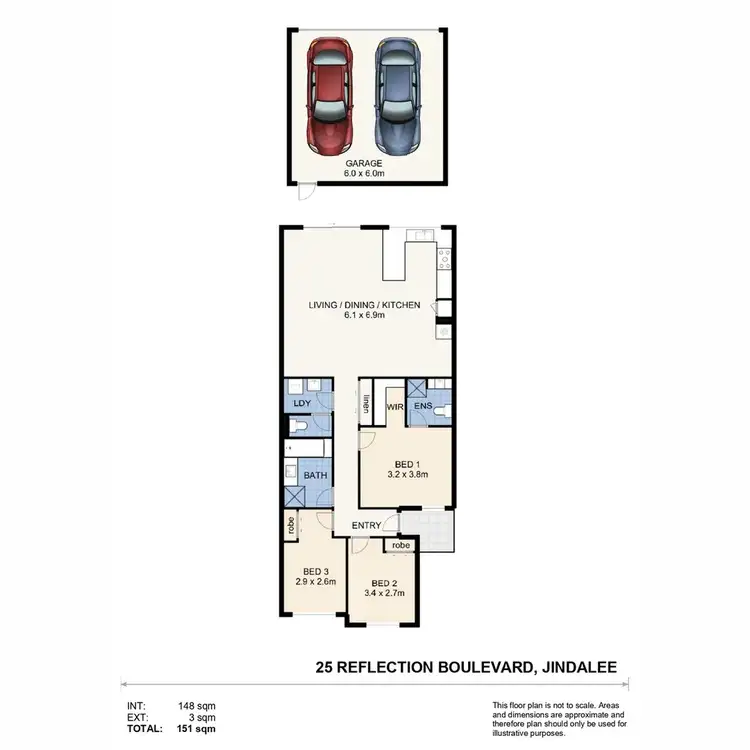 Floorplan of Homely house listing, 25 Reflection Boulevard, Jindalee WA 6036