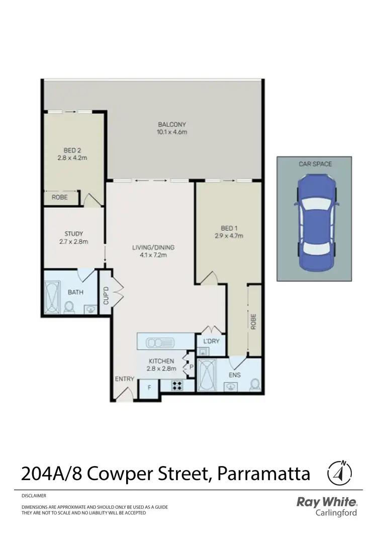 Floorplan of Homely apartment listing, 204A/8 Cowper Street, Parramatta NSW 2150