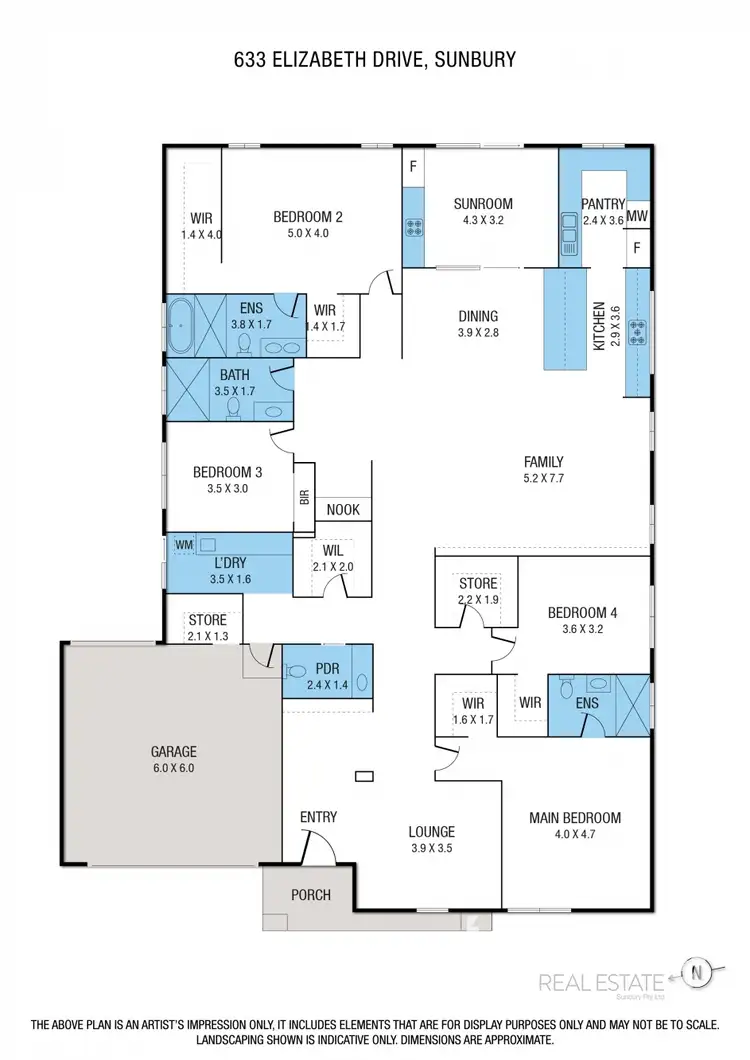 Floorplan of Homely house listing, 633 Elizabeth Drive, Sunbury VIC 3429