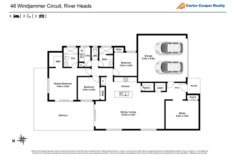 Floorplan of Homely house listing, 48 Windjammer Circuit, River Heads QLD 4655