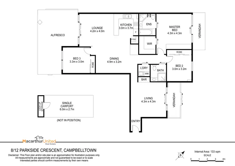 Floorplan of Homely apartment listing, 8/12 Parkside Crescent, Campbelltown NSW 2560