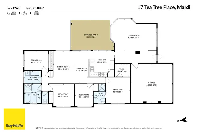 Floorplan of Homely house listing, 17 Tea Tree Place, Mardi NSW 2259