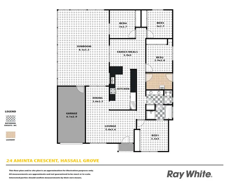 Floorplan of Homely house listing, 24 Aminta Crescent, Hassall Grove NSW 2761