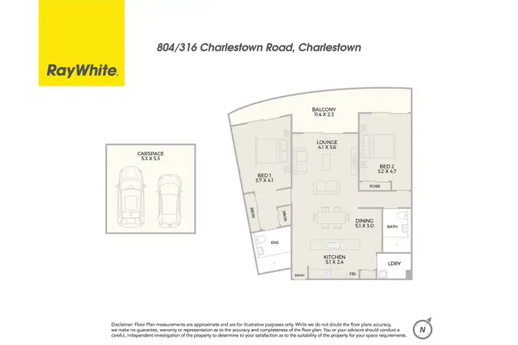 Floorplan of Homely apartment listing, 804/316 Charlestown Road, Charlestown NSW 2290