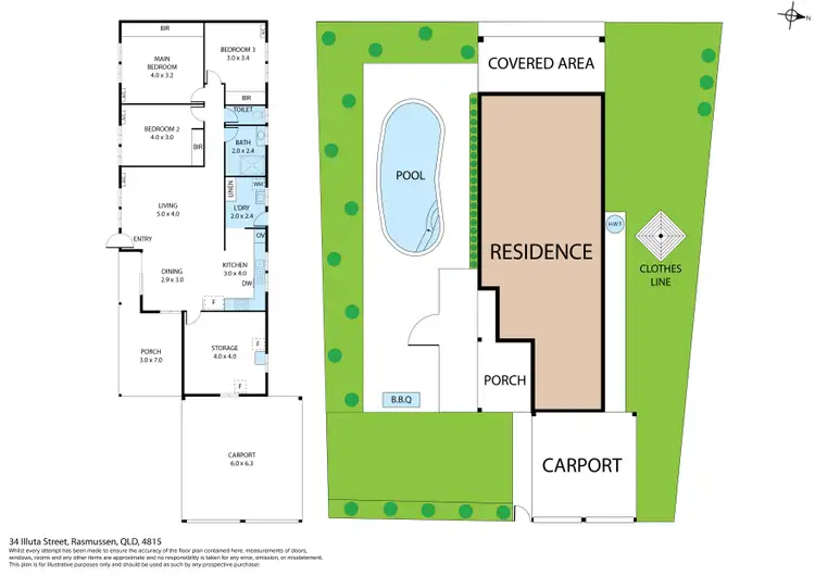 Floorplan of Homely house listing, 34 Illuta Street, Rasmussen QLD 4815