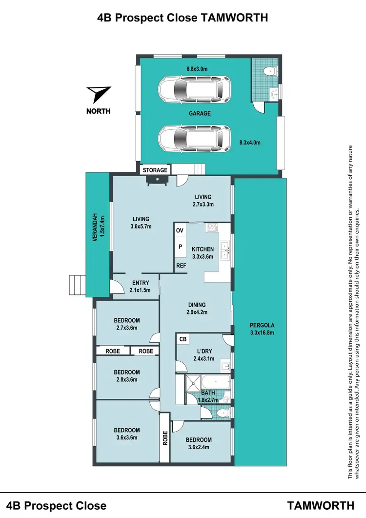 Floorplan of Homely house listing, 4B Prospect Close, Tamworth NSW 2340