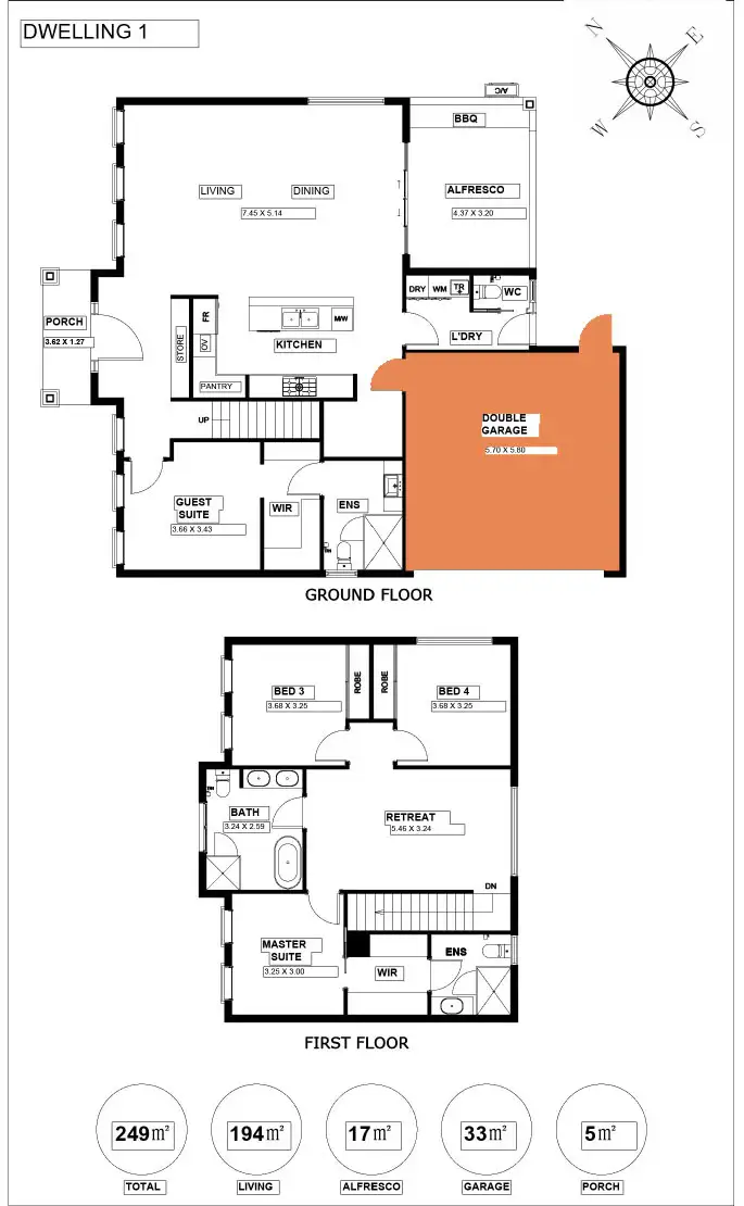Floorplan of Homely house listing, D1&D2/34 Fife Street, Klemzig SA 5087