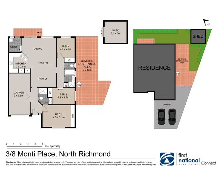 Floorplan of Homely semi-detached listing, 3/8 Monti Place, North Richmond NSW 2754