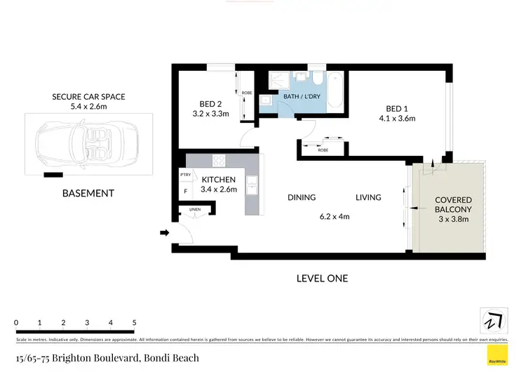 Floorplan of Homely apartment listing, 15/65-75 Brighton Boulevard, Bondi Beach NSW 2026