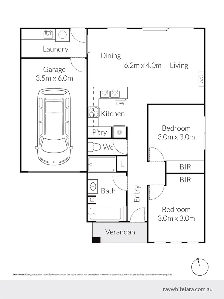 Floorplan of Homely unit listing, 2/135 Cox Road, Norlane VIC 3214