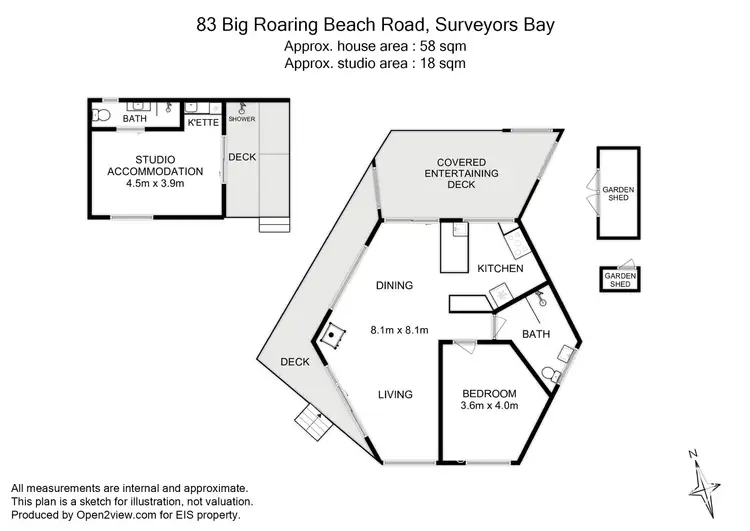 Floorplan of Homely house listing, 83 Big Roaring Beach Road, Surveyors Bay TAS 7116