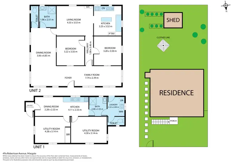 Floorplan of Homely house listing, 1&2/49a Robertson Avenue, Margate QLD 4019