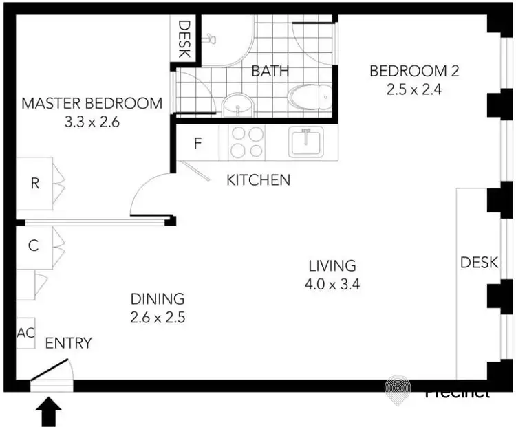 Floorplan of Homely apartment listing, 809/480 Collins st, Melbourne VIC 3000
