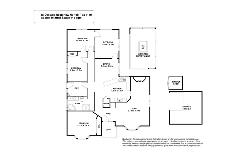 Floorplan of Homely house listing, 18 Oakdale Road, New Norfolk TAS 7140