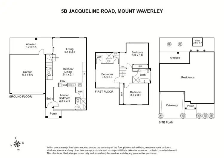 Floorplan of Homely townhouse listing, 5B Jacqueline Road, Mount Waverley VIC 3149