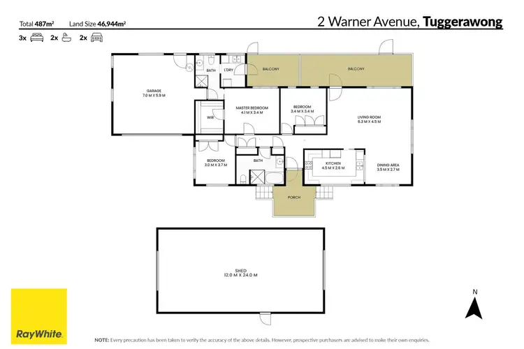 Floorplan of Homely rural property listing, 2 Warner Avenue, Tuggerawong NSW 2259