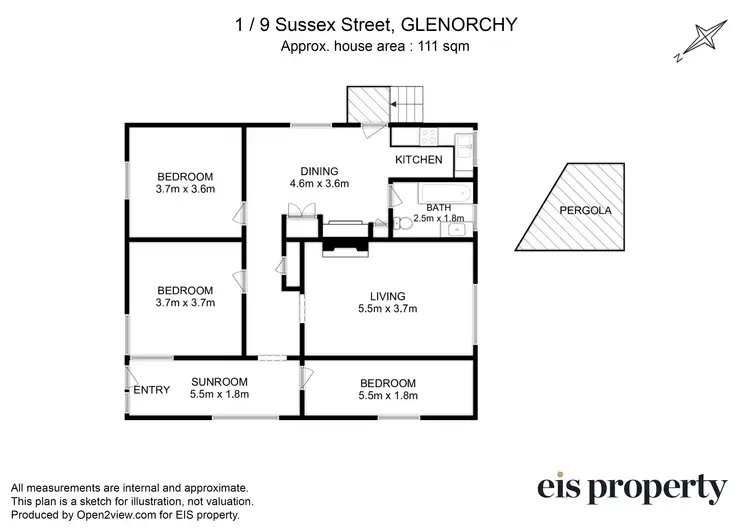 Floorplan of Homely house listing, 1/9 Sussex Street, Glenorchy TAS 7010