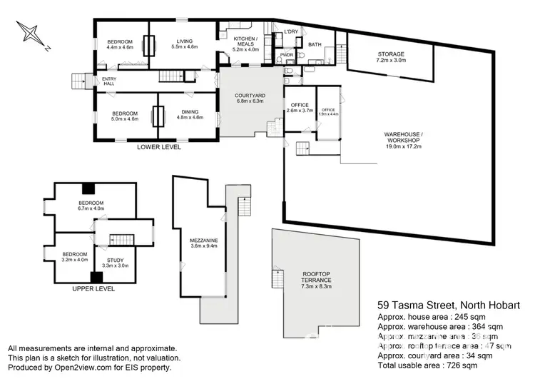 Floorplan of Homely house listing, 59 Tasma Street, North Hobart TAS 7000