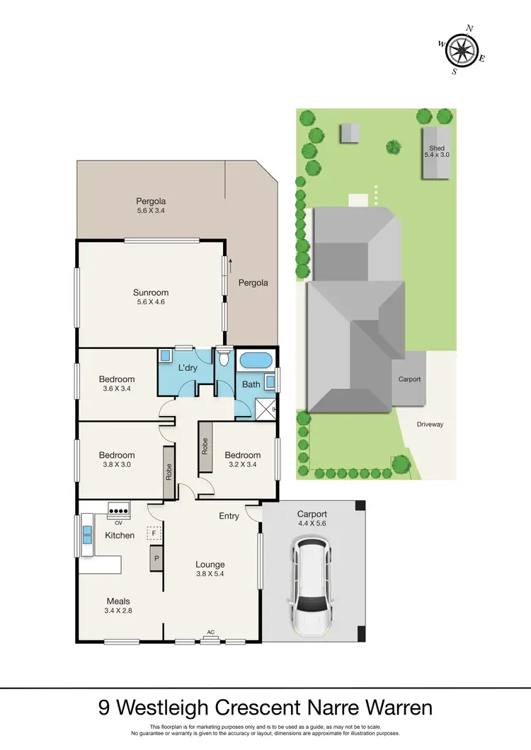 Floorplan of Homely house listing, 9 Westleigh Crescent, Narre Warren VIC 3805