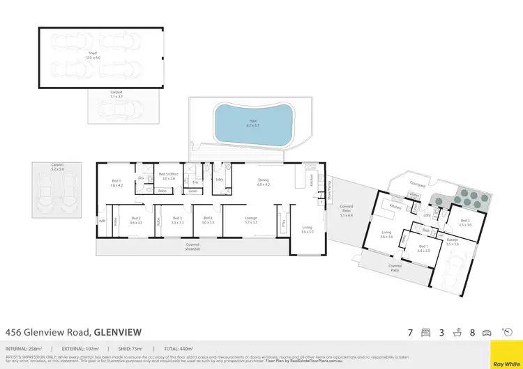 Floorplan of Homely house listing, 456 Glenview Road, Glenview QLD 4553
