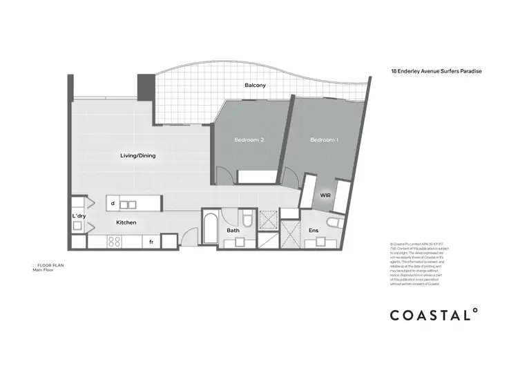 Floorplan of Homely apartment listing, 2003/18 Enderley Avenue, Surfers Paradise QLD 4217