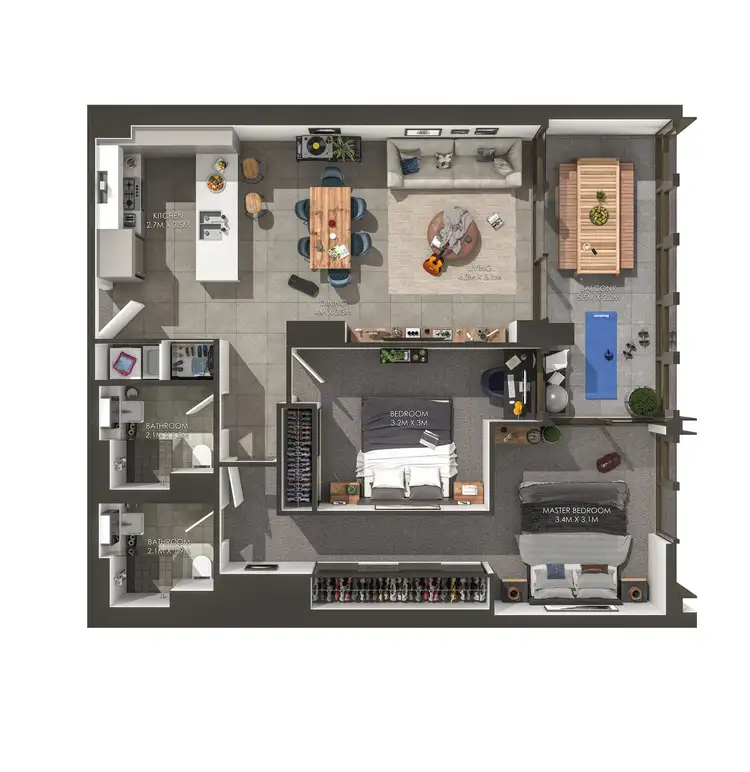 Floorplan of Homely apartment listing, 50412/2c Figtree Drive, Sydney Olympic Park NSW 2127