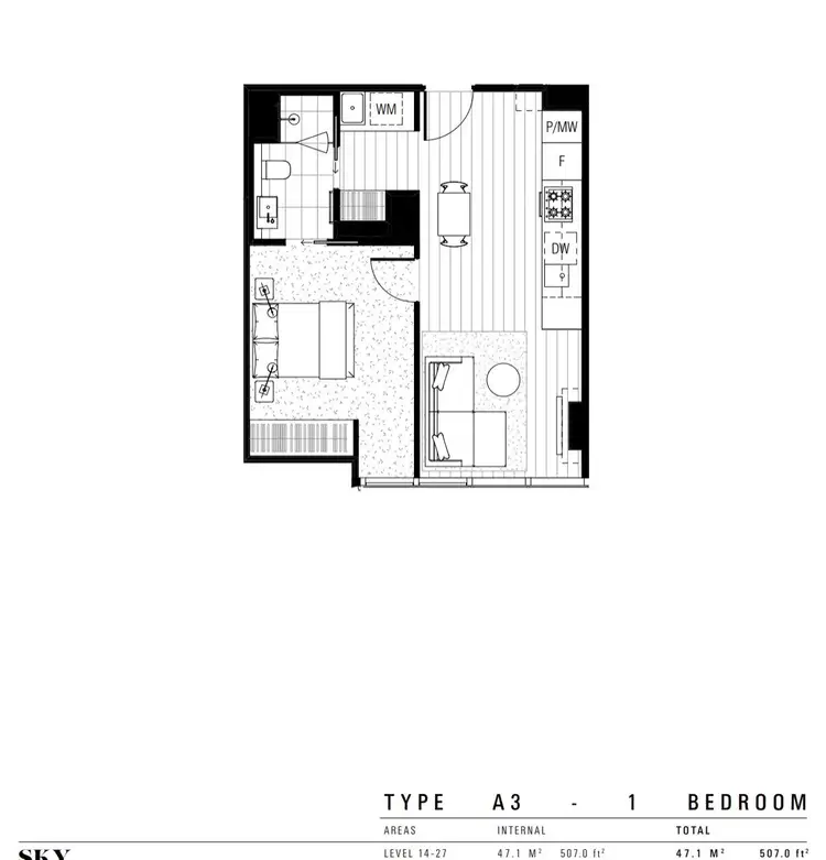 Floorplan of Homely apartment listing, 1608/70 Southbank Boulevard, Southbank VIC 3006