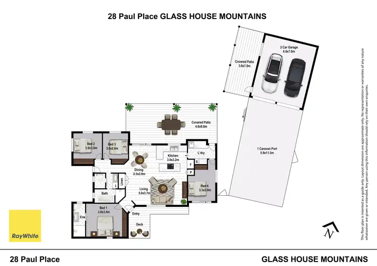 Floorplan of Homely house listing, 28 Paul Place, Glass House Mountains QLD 4518