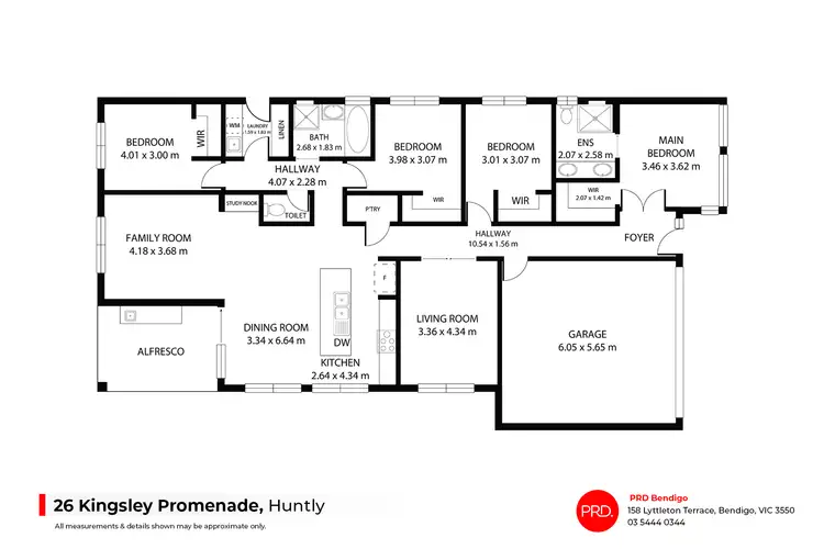 Floorplan of Homely house listing, 26 Kingsley Promenade, Huntly VIC 3551