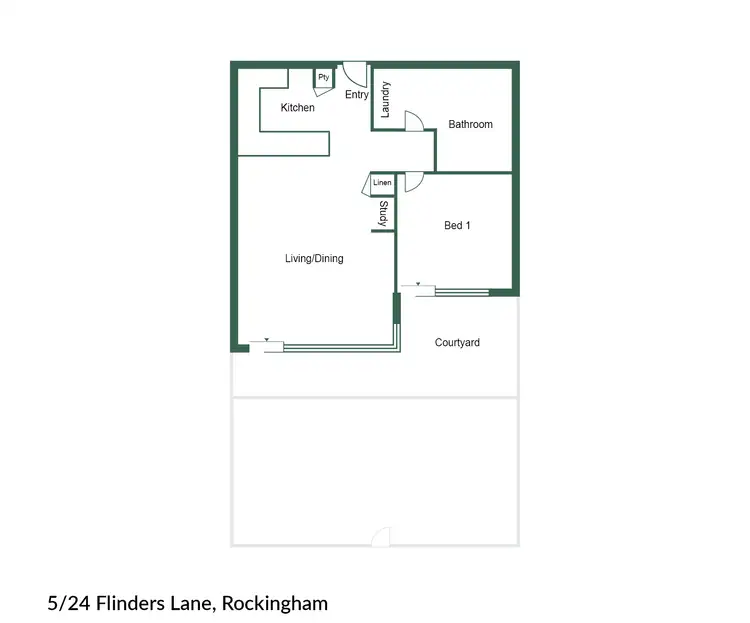 Floorplan of Homely apartment listing, 5/24 Flinders Lane, Rockingham WA 6168