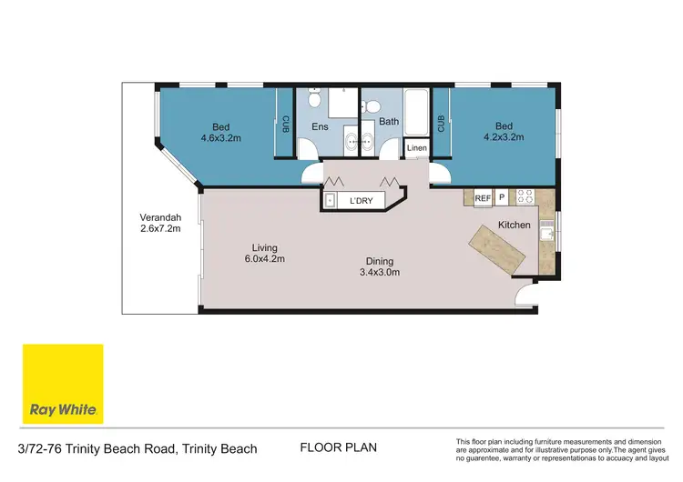 Floorplan of Homely unit listing, 3/72-76 Trinity Beach Road, Trinity Beach QLD 4879