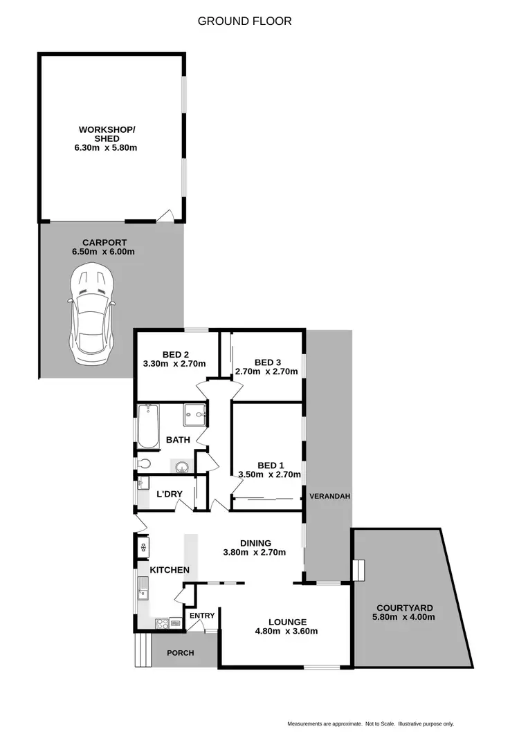 Floorplan of Homely house listing, 19 Lawrence Street, Wodonga VIC 3690