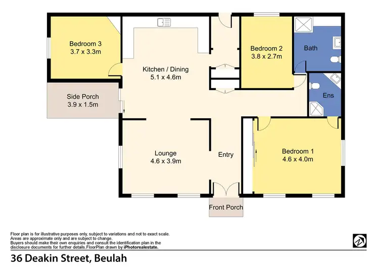 Floorplan of Homely house listing, 36 Deakin Street, Beulah VIC 3395