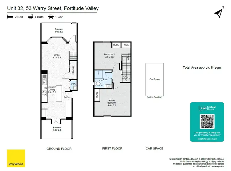Floorplan of Homely apartment listing, 32/53 Warry Street, Fortitude Valley QLD 4006