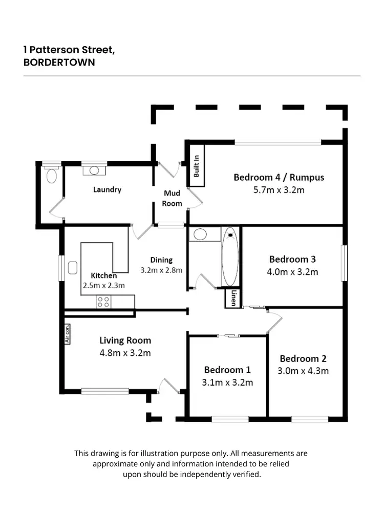 Floorplan of Homely house listing, 1 Patterson Street, Bordertown SA 5268