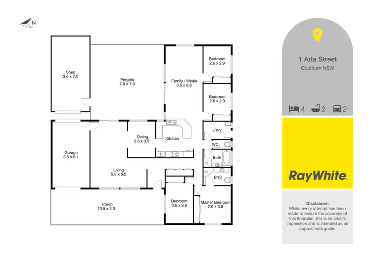 Floorplan of Homely house listing, 1 Ada Street, Goulburn NSW 2580