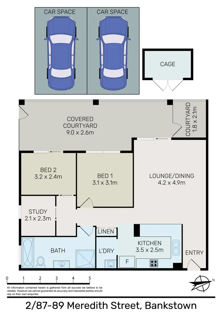 Floorplan of Homely unit listing, 2/87-89 Meredith Street, Bankstown NSW 2200