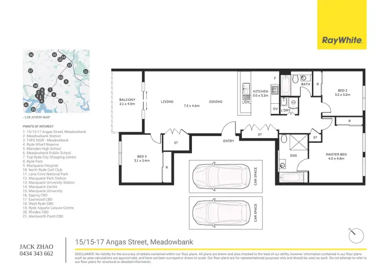 Floorplan of Homely apartment listing, 15/15-17 Angas Street, Meadowbank NSW 2114
