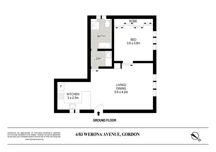 Floorplan of Homely apartment listing, 6/83 Werona Avenue, Gordon NSW 2072