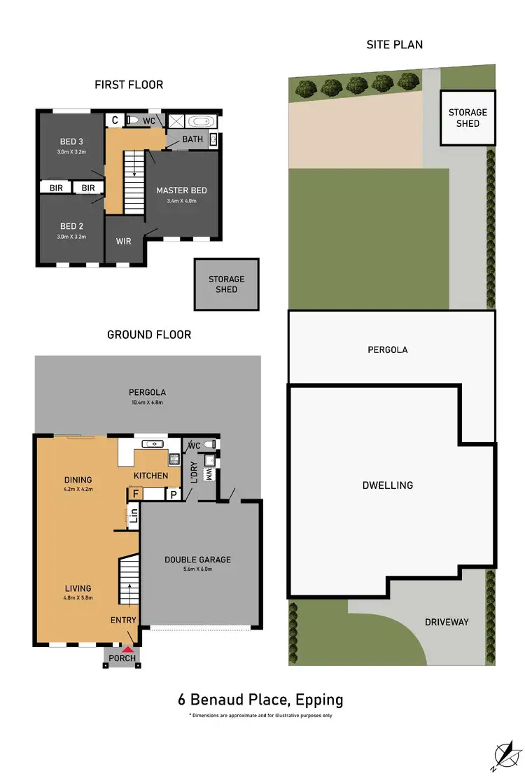 Floorplan of Homely house listing, 6 Benaud Place, Epping VIC 3076